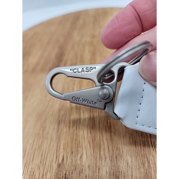 Off White Key Chain Blue, Clear Industrial Clasp Preowned - Picture 3 of 5